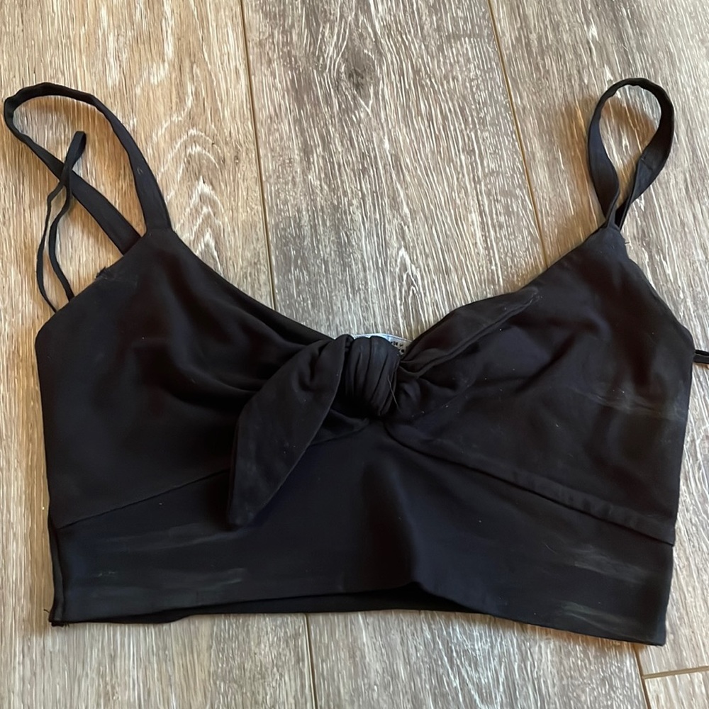 BLACK ZARA CROP TOP 12$